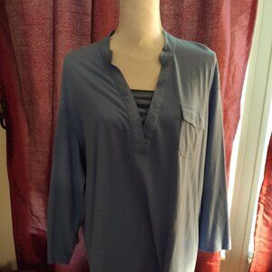 Ladies Plus Size top size 3XL Blue